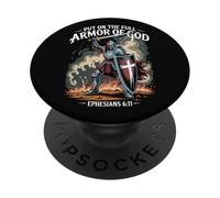 Christian Warrior Armor of God Bible Citation Éphésiens 6:11 PopSockets PopGrip Adhésif