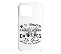 Christian Way Maker Miracle Worker La lumière dans Les ténèbres Coque pour iPhone 16 Pro