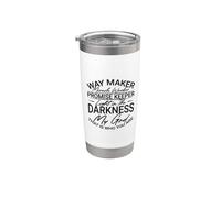 Christian Way Maker Miracle Worker La lumière dans les ténèbres Gobelet isotherme en acier inoxydable double paroi
