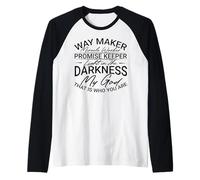 Christian Way Maker Miracle Worker La lumière dans Les ténèbres Manche Raglan