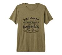 Christian Way Maker Miracle Worker La lumière dans Les ténèbres T-Shirt Haut de Gamme