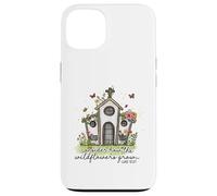 Christian Wildflowers Grow Church Luke 12:27 Écriture Coque pour iPhone 13