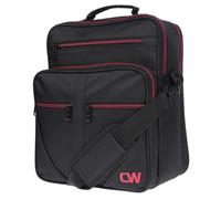 Christian Wippermann Grand sac à bandoulière pour homme en format portrait noir rouge, Noir , L