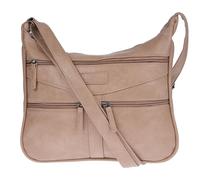 Christian Wippermann Sac À Main Femme - Grand Sac À Bandoulière 30x26x10 cm, 155 cm Bandoulière - PU - 3 Compartiments Zippés Avant, 2 Compartiments Principaux, Poche Arrière - Élégant et Pratique