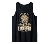 Christian Workout Not by My Strength But His Men's Gym Débardeur