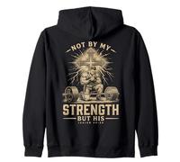 Christian Workout Not by My Strength But His Men's Gym Sweat à Capuche