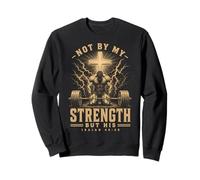 Christian Workout Not by My Strength But His Men's Gym Sweatshirt