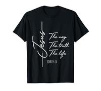 Christian Worship Women Men Kids Jesus The Way Truth Life T-Shirt