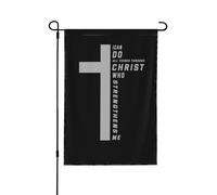 Christianisme Christ Jésus Croix Bannière Double Face Drapeau De Jardin Avec Œillets Drapeau De Cour Pour Événement Vacances Clubs 30X45cm