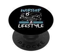 Christianisme : Le culte est Un Mode de Vie, Notes de Musique : Christian PopSockets PopGrip Adhésif