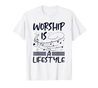 Christianisme : Le culte est Un Mode de Vie, Notes de Musique : Christian T-Shirt Graphique avec Valeur