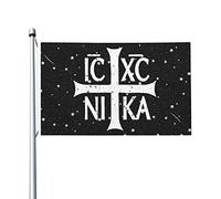 Christianisme Orthodoxe Croix Russe Bannière 90X150Cm Suspendre Avec Œillets Bannière Cour Drapeaux Pour Plage Dortoirs Événement