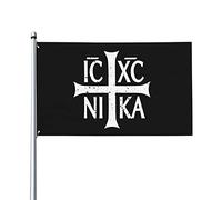 Christianisme Orthodoxe Croix Russe Bannière 90X150Cm Suspendre Durable Bannières Drapeau Pour Dortoirs Ferme Extérieure