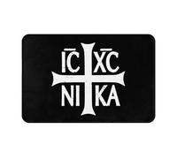Christianisme Orthodoxe Croix Russe Welcome Paillassons Anti-Salissures Tapis De Bain Durable Paillasson Intérieur pour Porte Baignoire Salon 40X60Cm