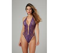 Christine - Body string ouvert à l'entrejambe "Renee" - Violet