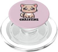Christine Chat Mignon pour Fille Nom Christine PopSockets PopGrip pour MagSafe