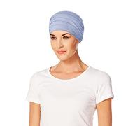 Christine Headwear Soft Bamboo Yoga Turban, Light Blue Melange, Taille Unique aux Femmes