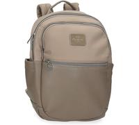 Christine Sac À Dos Pour Ordinateur Portable 12"" Beige 25 X 36 X 10 Cm Polyester Avec Détails En Cuir Synthétique 9 L Beige Talla Única Sac À Dos Pour Ordinateur Portable, Beige, Taille Beige