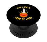 Christingle Noël chrétien Jésus Christ Seigneur de la lumière PopSockets PopGrip Adhésif