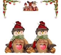 Christma Gift Bags Zipper Design, Christma Zipper Gift Bags, Reusable Christma Bags with Santa Snowman Style for Presents Candy Fruit and Festival (2pcsSnowma)