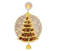 Christmas Acrylic Lights - Warm Glow Suction, Indoor Window Decor | Window Lights Christmas Room Decor for Home Bedroom Kitchen Office School Outdoor Winter Party Holiday
