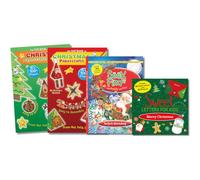 Christmas Activity Book Set: Santa's Workshop, Sweet Letters For Kids Christmas, Christmas Papercrafts Volume 1, and Christmas Papercrafts Volume 2 (4-Pack)