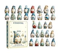 Christmas Advent 2D Acrylic Crafts holiday advent | 24-Day Countdown Gnome Ornament Kit for Car Rearview Mirror, Backpack, Home, Door Handle, Branches, Indoor