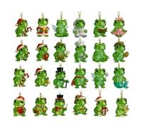 Christmas Advent - Acrylic 24cm, Countdown Calendar, Frog Ornaments | 2D Animal, Holiday Decoration For Adults, Family, Friends, Kids, Women, Men, 24 Days Countdown, Festive Winter Decor