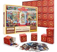 Christmas Advent Calendar Jigsaw Puzzle 1000pcs, Puzzle Advent Calendar 2026 for Adult Teens, 24 Day Christmas Countdown Calendars Jigsaw Puzzles for Gifts (E)