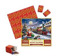 Christmas Advent Calendar Jigsaw Puzzle 1000pcs, Puzzle Advent Calendar 2026 for Adult Teens, 24 Day Christmas Countdown Calendars Jigsaw Puzzles for Gifts (I)