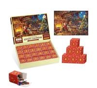 Christmas Advent Calendar Jigsaw Puzzle 1000pcs, Puzzle Advent Calendar 2026 for Adult Teens, 24 Day Christmas Countdown Calendars Jigsaw Puzzles for Gifts (G)