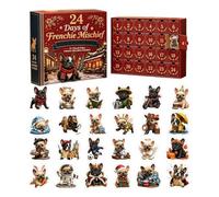 Christmas Advent Calendars, 24 Day 2D Flat Dog Decoration Figurines, Cute | Christmas Advent Calendars, Cute 2D Flat Dog Figurine Design, Adds Fun to 24-Day Holiday Countdown Activities