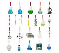 Christmas Advent - Chemistry 2D Acrylic Holiday Decor | 24 Days Countdown Calendar Tree Ornaments for Home Decor, Front Door, Office, Living Room or Wreath Mantel, 10.24x7.09in