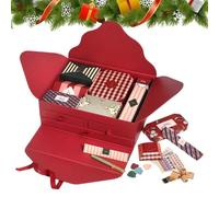 Christmas Advent - Scrapbooking Diary Supplies | 24-Day Countdown Calendar Set Festive Planner Craft Accessories for Students, Professionals, Collectors or Holiday Parties, 13.39x9.45x3.54in
