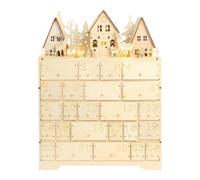 Christmas Adventt Calendar - Drawers Wooden Fill Your Own Christmas Countdown Calendars, Fillable Wooden Advent Decor, Réutilisable Calendar with LED Lights | 24 Storage Drawers for Holiday Countdown