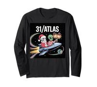 Christmas Alien UFO 31 Atlas 11 2025 Squelette Espace Drôle Manche Longue