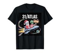Christmas Alien UFO 31 Atlas 11 2025 Squelette Espace Drôle T-Shirt