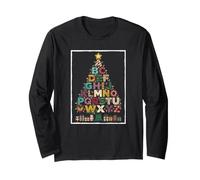 Christmas Alphabet Tree Teacher Christmas Manche Longue