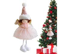 Christmas Angel Doll, Christmas Angel Girl Puppet Trailer | Pendentif de Ange de Noël avec Un Chapeau Pointu et Une Robe réseau | Soleil Ange Fait à la Main pour l'intérieur de l'arbre de Noël