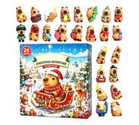 Christmas Animal Figurines, 24-Piece Cute 3D Holiday Decoration Set | Festive Miniature Animal Statues, Adds Fun to Seasonal Displays, Brightens Holiday Atmosphere, Perfect for Indoor Tabletop