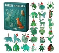 Christmas Animal Ornament - Christmas Countdown Animal Calendars, 2D 24 Day Ornament | Advent Countdown Calendar,for Toddler Teen Adult Boy Girl Women Family Vacation Holiday Classroom Offices