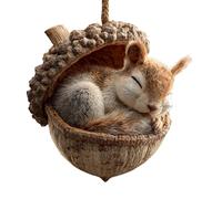 Christmas Animal Pendant - Winter Holiday Acrylic Ornament | Flat Animal Keepsake Decoration Design for Backpack, Keychain, Shoulder Bag, Tote Bag Or Living Room, 7.5/2.95in