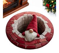 Christmas Area Rug - Festive Carpet Mat for Living Room Entryway | Soft Flannel Fabric with Non Slip Backing, Holiday Floor Decoration for Home Bedroom and Indoor Winter Theme 39.37 x 39.37 x 0.2 in