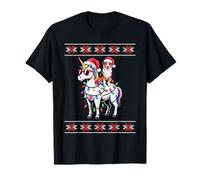 Christmas Australian Shepherd Unicorn Aussie Dog T-Shirt