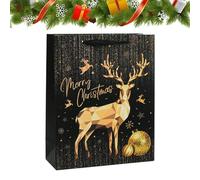 Christmas Bag - Christmas Foldable Reusable Party Favors | Festival Goodie Packaging Bags Perfect for Candy Goodie, Grocery, Pastries, Chocolate or Seasonal Gifting, 12.6x10.24x3.94in