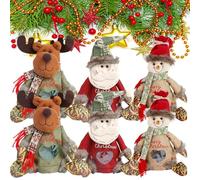 Christmas Bags Zipper Design, 2026 New Reusable Christmas Zipper Gift Bags, Large Fabric Doll Gift Bag, Thickened Felt Material for Presents, Apples, Candies and Gift (6Pcs-Mix)