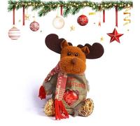 Christmas Bags Zipper Design, Bags for Party and Festival, Christmas Doll Gift Bags Zipper Design, 3D Doll Decoration Gift Bag, Fabric Reusable Candy Bags, for Presents, Candy, Fruit