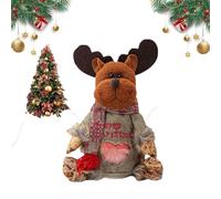 Christmas Bags Zipper Design, Zipper Design Christmas Treat Bags, Reusable Holiday Treat Bag with Drawstring and Seal, for Party and Festival Decor (Reindeer)