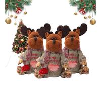 Christmas Bags Zipper Design, Zipper Design Christmas Treat Bags, Reusable Holiday Treat Bag with Drawstring and Seal, for Party and Festival Decor (Reindeer*3)