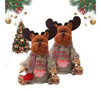 Christmas Bags Zipper Design, Zipper Design Christmas Treat Bags, Reusable Holiday Treat Bag with Drawstring and Seal, for Party and Festival Decor (Reindeer*2)